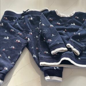 Janie and Jack Sailboat Print baby Outfit 6-12month